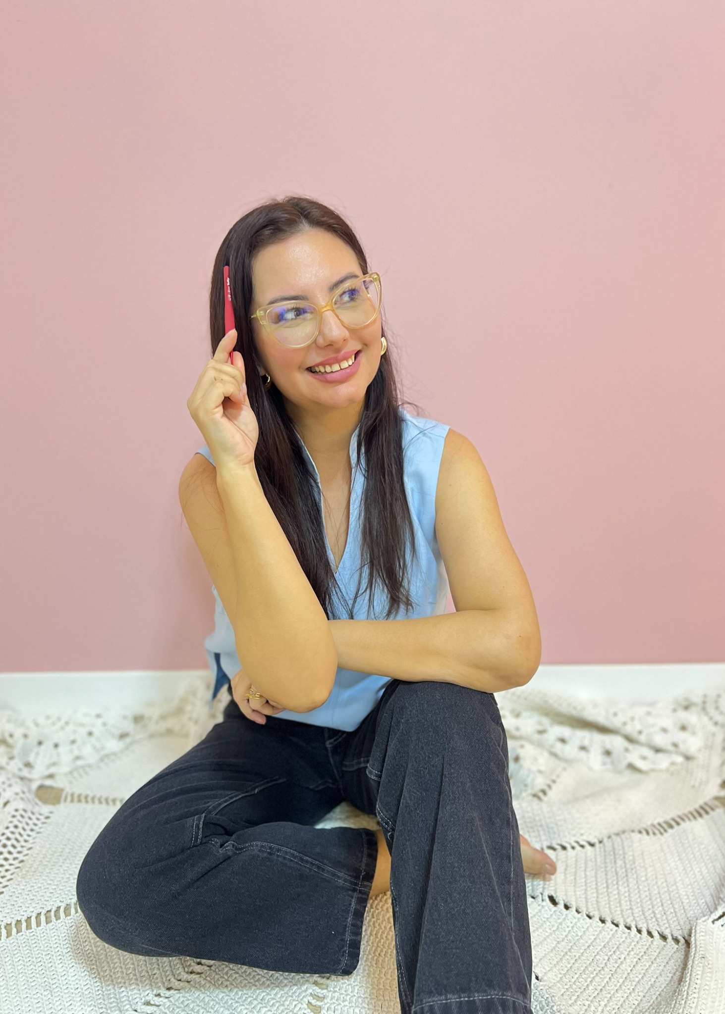 Paula Nogueira, professora de amigurumi religioso do Ponto Mágico